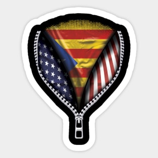 Catalan Flag  Catalonia Flag American Flag Zip Down - Gift for Catalan From Catalonia Sticker